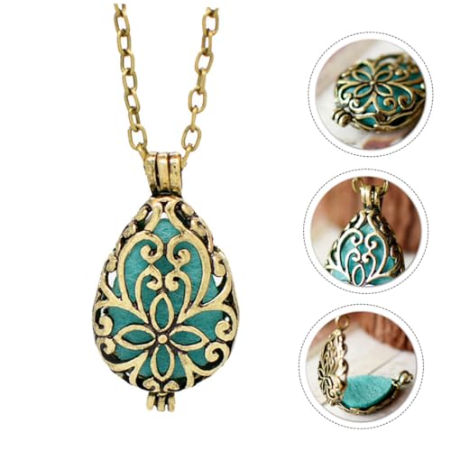 PACKOVE 2 Stück Vintage Aromatherapie Halskette Mini Duftkette Anhänger Öffnbarer Schmuck für Damen Geeignet für Pullover Mantel Kleid Stilvolle Kleidung Dekoration von PACKOVE