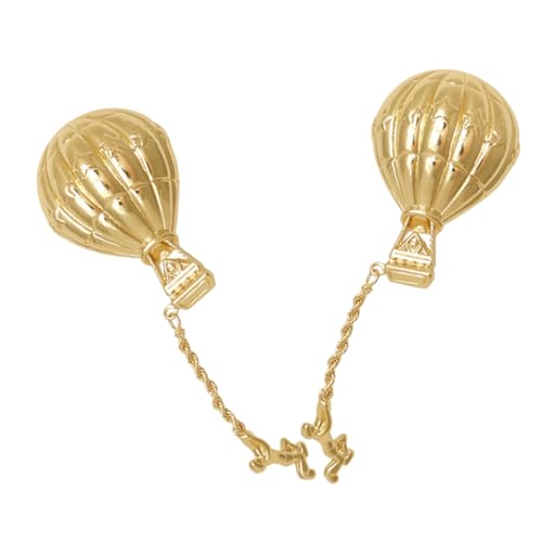 PACKOVE 2 Stück Vintage Gold Brosche Hot Air Balloon Design Legierung Anstecknadeln Damen Accessoire für Kleidung Rucksäcke Vielseitig Tragbar Modisch Langlebig von PACKOVE