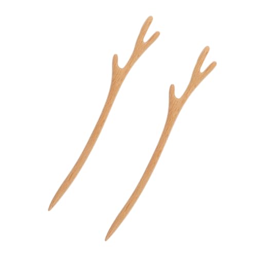 PACKOVE 2 Stück Vintage Haarnadel Haarstock Haarstäbchen Für Haarstifte Dekorativ Vintage Haarstab Chinesischer Haarstab Chinesische Essstäbchen Für Haare Haarstöcke Für Frauen Mahagoni- von PACKOVE