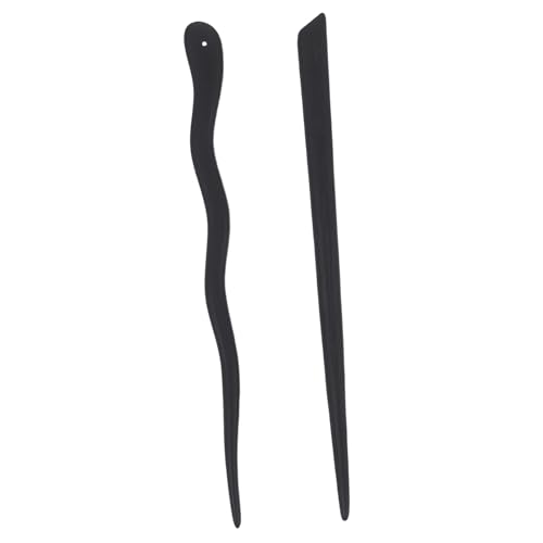 PACKOVE 2 Stück Vintage Haarstäbe aus Holz Chinesische Klassische Haarnadeln für Duttfrisuren Leichte Schonende Haarpins für Damen Zeitloses Retro Design Vielseitig Kombinierbar von PACKOVE