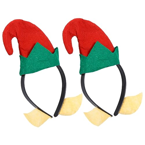 PACKOVE 2 Stück Weihnachtlicher Haarreif mit Clown Hut Design Festliches Party Kostüm Zubehör für Weihnachten Fasching und Karneval Langlebiges Material Lebendige Atmosphäre für von PACKOVE