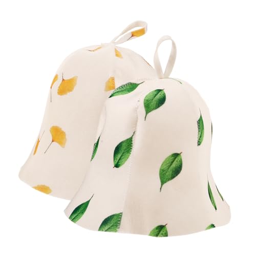 PACKOVE 2stücke Filz Sauna Hüte Wasseraufnehmend Bad Duschhauben Hüte Für Herren Damen Sauna Spa Dusche Badezubehör Hut Für Badezimmer von PACKOVE