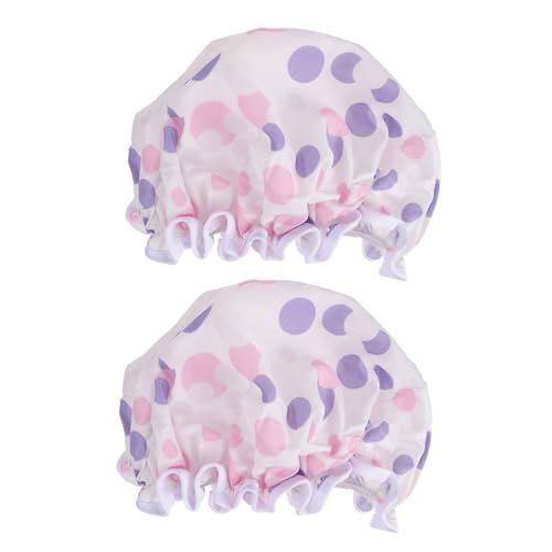 PACKOVE 2stücke Wasserdichte Transparente Duschkappe Für Damen Badehauben Duschhüte Badehüte Für Mädchen Duschhauben Fürs Badezimmer Leicht Und Tragbar Für Reisen von PACKOVE