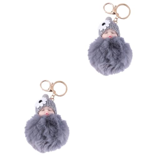 PACKOVE 2 Stücke Cartoon Schlüsselanhänger Baby Puppe Design Auto Zubehör Schlüssel Dekorative Grau Ideal Für Anlass von PACKOVE