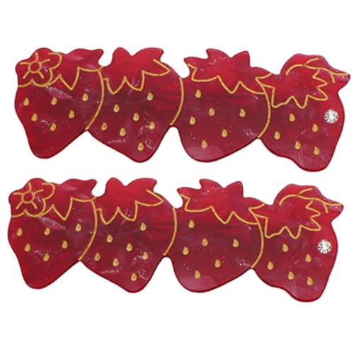 PACKOVE 2stücke Retro Süße Erdbeer-haarspangen Für Damen Haaraccessoires Für Alltag Leicht Und Für Verschiedene Outfits Und Anlässe von PACKOVE