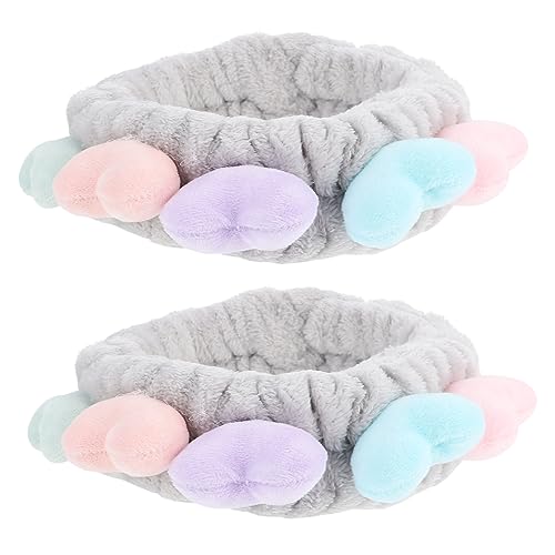 PACKOVE 2stücke Make-up Haarbänder Elastische Bänder Waschen Gesicht Spa Kopfbedeckungen Sport Headwrap von PACKOVE