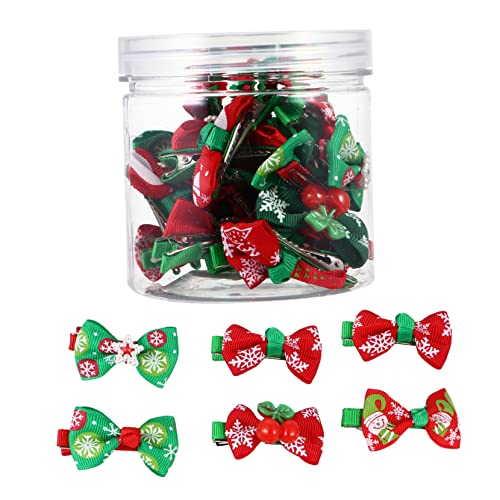 PACKOVE 20stücke Teiliges Weihnachts-haarspangen Mit Schleifen Dekorative Haarklammern Für Mädchen Für Festliche Anlässe Und Weihnachtsfeiern Einzigartiges Design Für Auffällige von PACKOVE