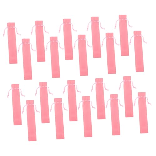 PACKOVE 20 Stück Mäppchen Stiftetuis mit Samthülle groß Nettes Bleistiftkoffer kleine Taschen für taschentücher Stiftverpackungsbeutel einzelne Stifttasche Flanell Rosa von PACKOVE