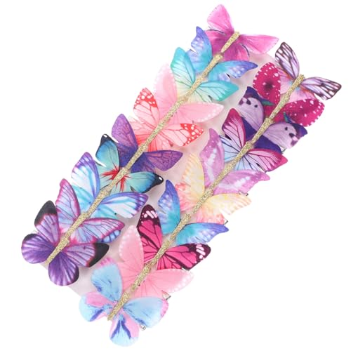 PACKOVE 20stücke Schmetterling-haarclips Haarspangenornamente Für Mädchen Party-cosplay-accessoires Schmuckeinsätze Für Haardekoration Hochzeit Geburtstag Feiertage von PACKOVE