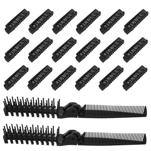 PACKOVE 20 Stück Teiliges Faltbares Haarbürsten Perlenzähnen Kompakter Reise-kamm für Männer und Frauen Sicherer Klappmechanismus Schonend zur Kopfhaut Praktische Tasche für Unterwegs von PACKOVE