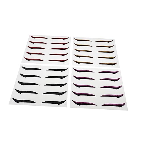PACKOVE 20paare Wiederverwendbare Augen Make-up Aufkleber Lidschatten Tapes Farben Für Mühelose Eyeliner-styles Für Und Mädchen Die Augen Make-up von PACKOVE