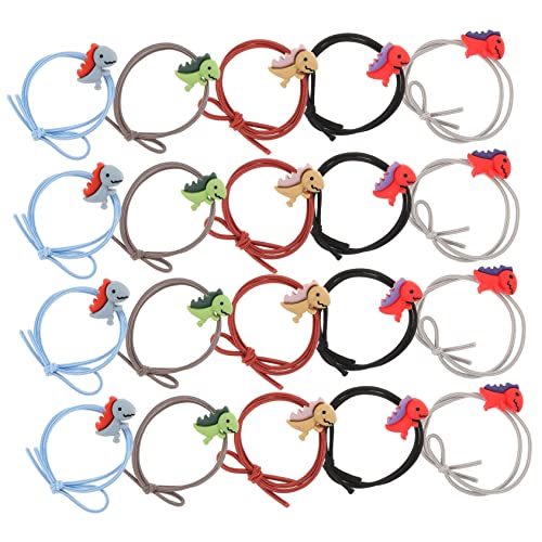 PACKOVE 20stücke Elastische Haargummis Dinosaurier Design Für Mädchen Weiche Tierische Haargummis Haaraccessoire Für Partys Und Alltag Hautfreundlich Und Langlebig von PACKOVE