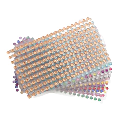 PACKOVE 20stücke Strasssteine Zum Aufkleben Im Gesicht Selbstklebende Gesichtsdiamanten Aus Kunststoff Runde Aufkleber Für Scrapbooking Holografische Aufkleber Für Bastelarbeiten von PACKOVE