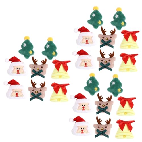 PACKOVE 24 Stk Brosche Tütenfüller für Weihnachtsfeiern Pullover-Schal-Clip Hemdkragennadel belohnung kinder kinderkostüm Kleidung Weihnachtsbrustnadel Weihnachten Zubehör Anhänger Plüsch von PACKOVE