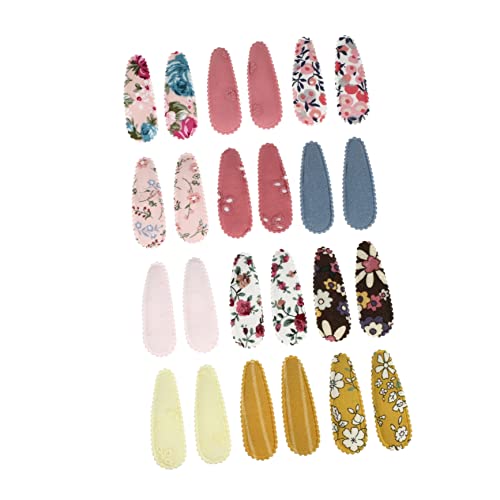 PACKOVE 24stücke Blumenklammern Stoff Haarnadeln Mädchen Junge Mädchen Haaraccessoires Blume Muster Kleine Clips Für Frisuren Dekoration von PACKOVE