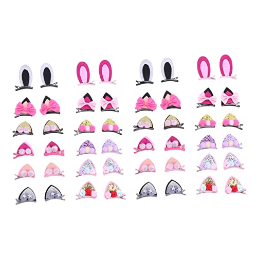 PACKOVE 24stücke Teiliges Mädchen Haarclips Mit Ohren-design Süße Mädchen Haarschmuck Für Partys Geeignet Für Zöpfe Und Und von PACKOVE
