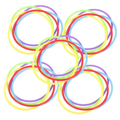 PACKOVE 25stücke Buntes Silikonarmband Für Damen Haargummis in Retro-stil Für Jahre Partys Als Schmuck Und Party-geschenke von PACKOVE