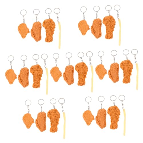 PACKOVE 28 Food-Modell-Anhänger Haustier-Katze-Hund-ID-Tags Huhn schlüsselanhänger tatsächl Faux-Essen Spielzeug für Eier modischer Schlüsselhalter Taschenverzierungen von PACKOVE