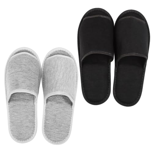 PACKOVE 2Paare Einweg Hausschuhe für Reisen Ultraleichte und Faltbare Unisex Hausschuhe für Hotel Spa und Zuhause Bequem und Praktisch für Herren von PACKOVE