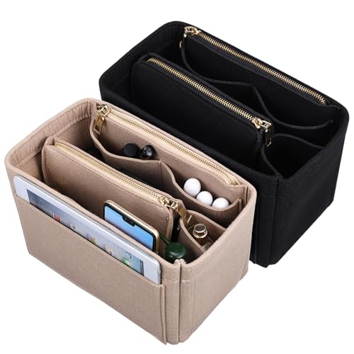 PACKOVE 2stücke Taschen-Organizer-Einsatz Aus Filz Mit Mehreren Fächern Für Handtaschen Und Tote Bags Zum Organisieren Von Make-up Schlüsseln Und Kreditkarten Robust Und Spülmaschinenfest von PACKOVE
