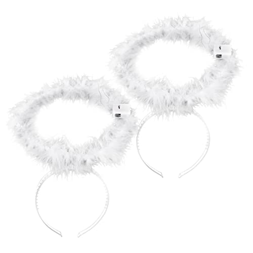 PACKOVE 2St - -Stirnband halloween haarschmuck faschingshaarreife weißes Stirnbandkostüm Weihnachtsfeier Kostüm Make-up-Stirnband Märchenkostüm für Erwachsene Heiligenschein von PACKOVE