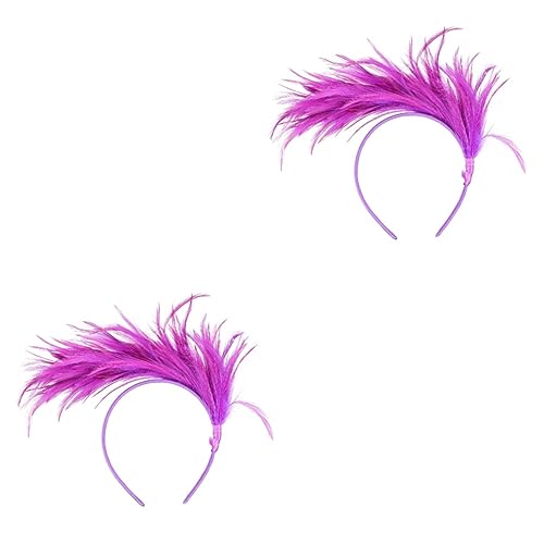 PACKOVE 2St Feder Stirnband Flapper kleidet Gatsby der 1920er Jahre Karneval-Stirnband hair accessories for girls hochzeitshaar schmuck Vintage-Kleidung Haarbänder für Damenhaar Hut von PACKOVE