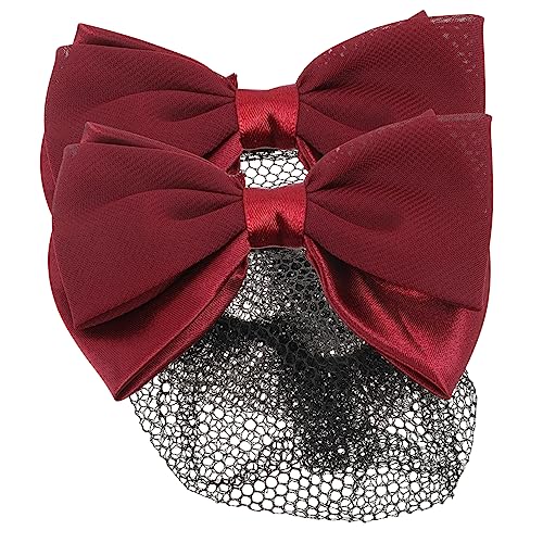 PACKOVE 2St Haarnadel Netzclip für Haarknoten Haarnetz Bowknot Dekor Haarschmuck Haar Klammern Haarnetze Haarklammer Frauen Haarknoten Clip Haarknotenschleifenabdeckung von PACKOVE