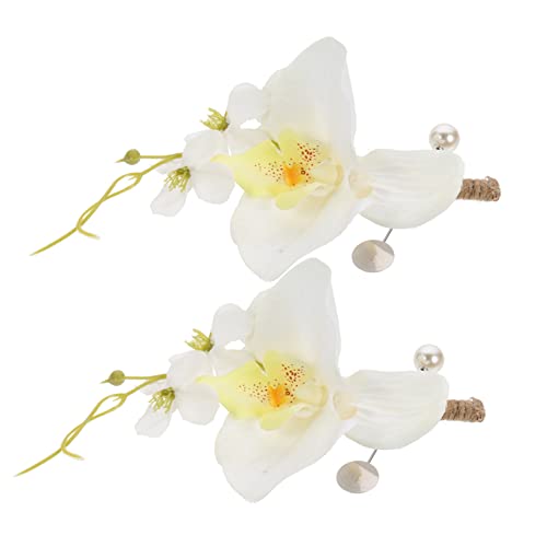 PACKOVE 2St Handgelenk Fliege Brosche Prom Handgelenk Corsagen Hochzeitsdekorationen Ornament Ansteckblume für Hochzeitspaare Ansteckblume Koreanisch Zubehör von PACKOVE