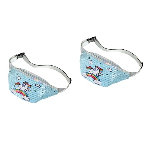 PACKOVE 2St Tasche mit Cartoon-Pailletten Gym Training Bag Fanny Pack Women Wallet Waist Bag Unicorn Waist Bag gürteltasche Handytasche auf der Brust Karikatur Kosmetiktasche Student von PACKOVE