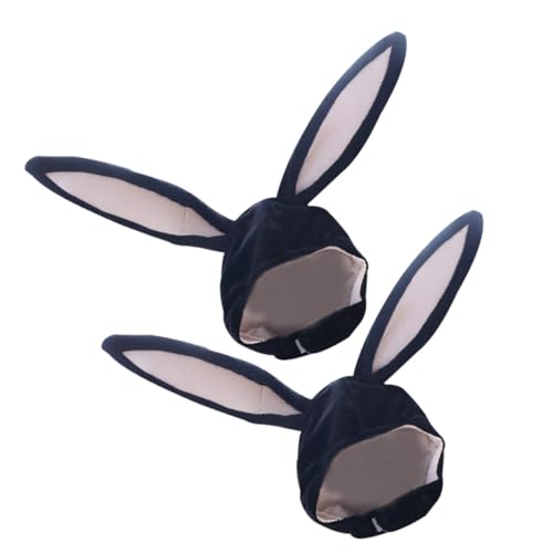 PACKOVE 2St Kaninchen Kopfbedeckung kuscheltier Hase Requisiten warmer Hut Kleidung Männer und Frauen Plüschstoffe von PACKOVE