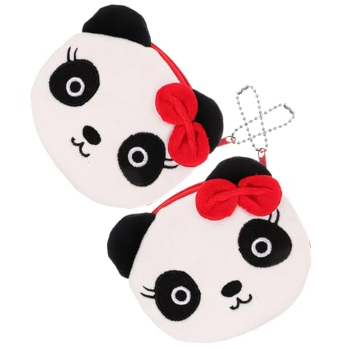 PACKOVE 2stücke Panda-förmiger Geldbeutel Für Damen Niedliche Reißverschluss-Clutch Für Junge Mädchen Und Erwachsene Leicht Und Praktisch Für Münzen Und Karten von PACKOVE