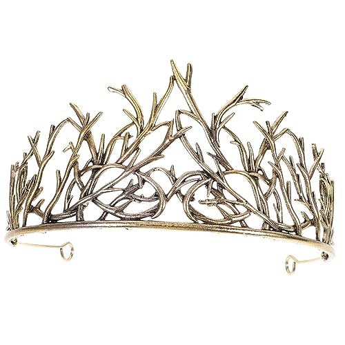 PACKOVE 2St Krone aus Blättern gotische Krone Hochzeit Stirnband Tiara haarschmuck Ast Krone von PACKOVE