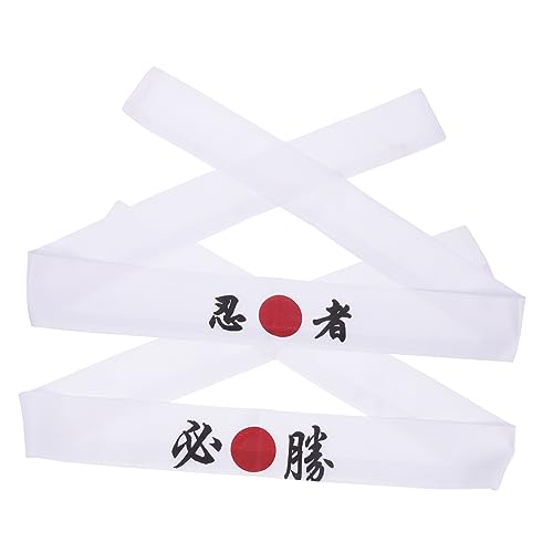 PACKOVE 2st Ninja-stirnband Boho-bandana Samurai Baumwoll-bandanas Für Männer Japanisches Stirnband Boho-outfits Kopfbedeckung Für Sushi-köche -haarband Geschenk Baumwolle Mann Weiß Böhmen von PACKOVE