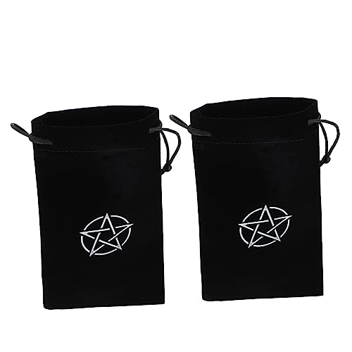 PACKOVE 2St Tarot-Aufbewahrungstasche Schmuckbeutel geschenkt Tarot-Runentasche Tarot-Organisator Tarot-Behälter Pentagramm Veranstalter Tischdecke Container Lagerregal von PACKOVE