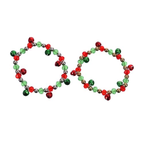 PACKOVE 2St Weihnachtsglockenarmband Handgelenkanhänger für Frauen Jingle Bell-Armband weihnachtsarmband weihnachtsgeschenke deko Handgelenkschmuck kleines Glockenarmband Weihnachten Glas von PACKOVE