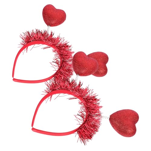 PACKOVE 2St liebe Stirnband-Requisiten hair accessories for girls hochzeitshaar schmuck Hochzeitsversorgung Valentinstag-Dekorationen Weihnachtssocken Hochzeitsdekorationen Partyzubehör von PACKOVE