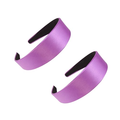 PACKOVE 2stücke Haarband Stirnband Haarreifen Kreativer Kopfschmuck Einfarbiges Stirnband Für Frauen Und Mädchen Für Partys Geburtstage Und Cosplay Breiter Rand Für Modischen Look von PACKOVE