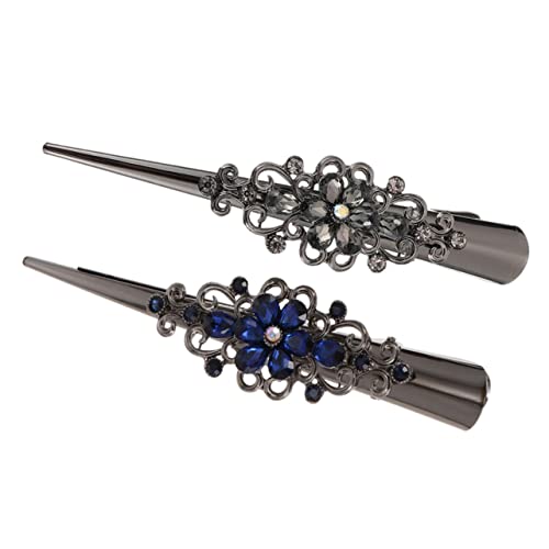 PACKOVE 2Stücke Haarclip Entenbill Haarklemmen Retro Design Rutschfest für Verschiedene Frisuren Leicht und Tragbar und Exquisites Haaraccessoire für Damen von PACKOVE