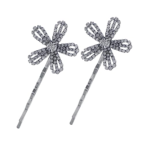 PACKOVE 2stücke Kristallblumen Haarspangen Mit Strass Haarnadeln Für Damen Glänzende Haarschmuck Accessoires Für Alltag Und Besondere Anlässe von PACKOVE