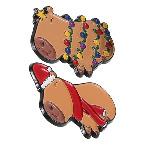 PACKOVE 2 Süße Broschen Lustige Ebene Emaille Anstecker für Damen und Mädchen Metall Anstecknadeln für Rucksäcke Kompakt und Tragbar Niedliches Cartoon Design von PACKOVE