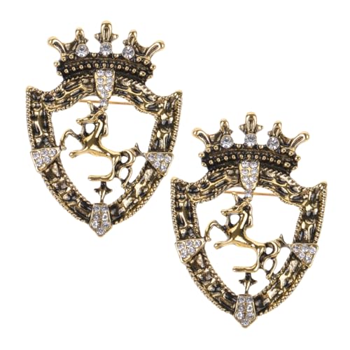 PACKOVE 2Stücke Pack Vintage Herren Brosche Pin für Anzug Handpolierte Broschen für Hochzeiten Abendveranstaltungen Business Outfits Exquisites für Männer von PACKOVE