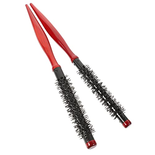 PACKOVE 2Stücke Runde Haarbürste Aus Holz Mit Wildschweinborsten Lockenbürste Für Männer Antistatische Frisierbürste Für Zuhause Leicht Und Tragbar von PACKOVE