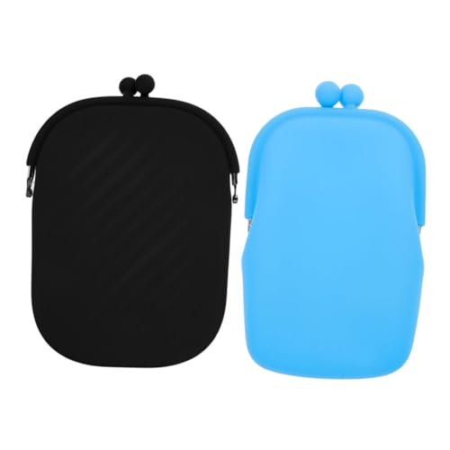 PACKOVE 2stücke Münzportemonnaie Aus Silikon Kompakt Und Vielseitig Für Außenbereich Zum Aufbewahren Von Münzen Visitenkarten Und Kleinen Gegenständen Tragbar Und Praktisch Für von PACKOVE