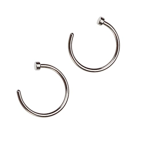 PACKOVE 2stücke Offener Nasenring Aus Chirurgenstahl Silber Nasenpiercing Für Damen Und Herren Titanstahl Schmuck Für Nasenringpiercing PACKOVE 2stücke Offener Nasenring Aus Chirurgenstahl Silber Nasenpiercing Für Damen Und Herren Titanstahl Schmuck Für Nasenringpiercing von PACKOVE