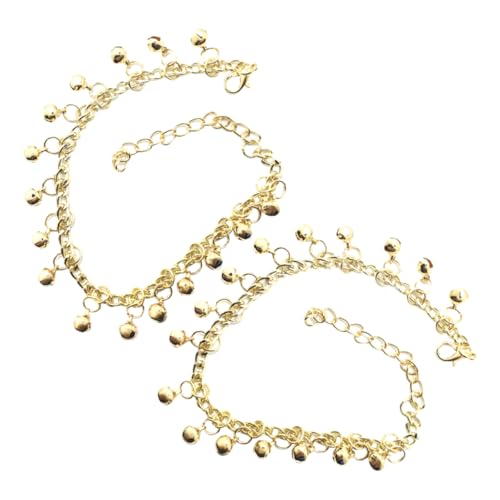 PACKOVE 2 Stück Verstellbare Glocken Fußkettchen für Frauen Sommer Dekoration Mehrschichtiges Knöchel Armband mit Glöckchen von PACKOVE