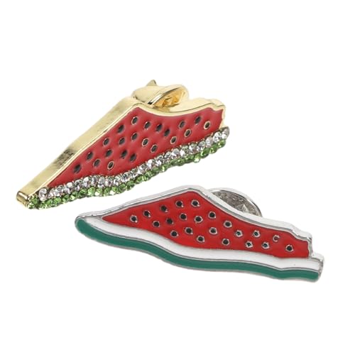 PACKOVE 2stücke Wassermelonen-emaille-anstecker Obstförmige Brosche Emaille-clips Für Kragen Taschen Hüte Rucksäcke Pullover von PACKOVE