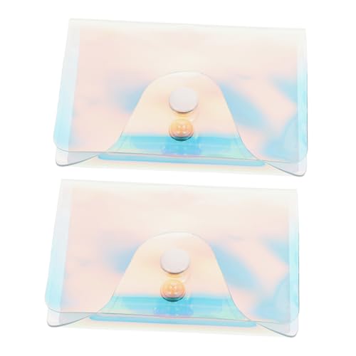 PACKOVE 2pcs Transparente Holographische Kartenbrieftaschen Tragbarer Kreditkartenorganisator Männer Karteninhaber Kompakte Kreditkarteninhaber Visitenkarteninhaber Fälle von PACKOVE