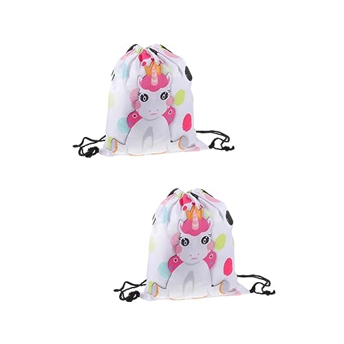 PACKOVE 2st Einhorn-kordelzugbeutel Süßer Rucksack Sportrucksack Yoga-strandsack Geschenke Zum Kindergeburtstag Zurückgeben Turnbeutel Mit Kordelzug Trend Spielzeugtasche Fitness Polyester von PACKOVE