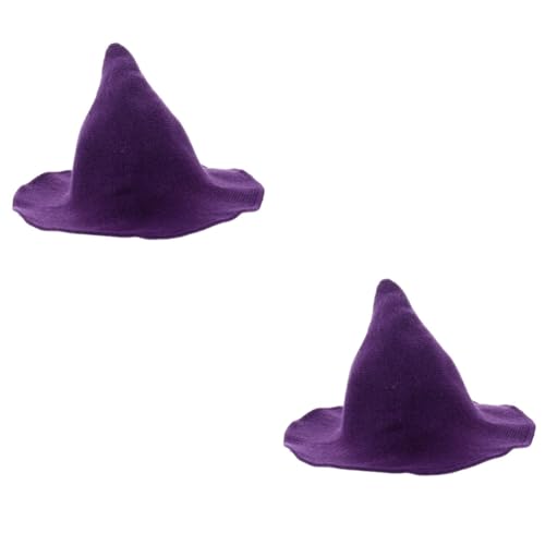 PACKOVE 2st Hexenhut Bucket Hat Mädchen Stirnbänder Kinderkleid Hexenhut Für Erwachsene Baumwollmütze Hüte Halloween-hexenhut-stirnband Mini-zubehör Mode Violett Baumwolle Kunsthandwerk von PACKOVE