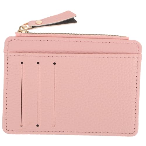 PACKOVE 2st Kleine Geldbörse Für Frauen Schlankes Portemonnaie Die Handtasche Der Frau Rosa Geldbörsen Brieftasche Für Karten Für Frauen Rosa Clutch Damen Metall Reißverschluss Klipp von PACKOVE